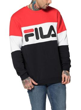 Sudadera Fila Blocked Hoodie Rojo Hombre