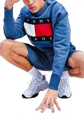 Sudadera Tommy Jeans Maxi Flag Indigo