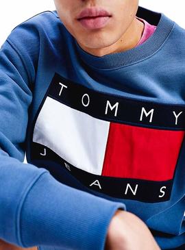 Sudadera Tommy Jeans Maxi Flag Indigo