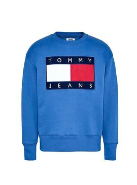 Sudadera Tommy Jeans Maxi Flag Indigo