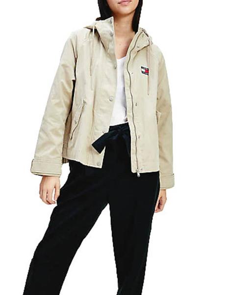 Chaqueta Pana Tommy Jeans Beige Mujer